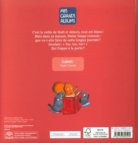 Joyeux Noël Petite taupe Livres La family shop