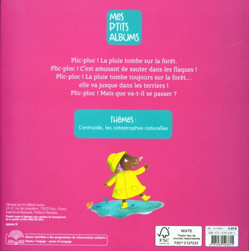 Petite Taupe : tombe la pluie Livres La family shop