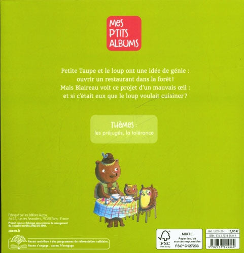 Petite Taupe : le restaurant des amis Livres La family shop