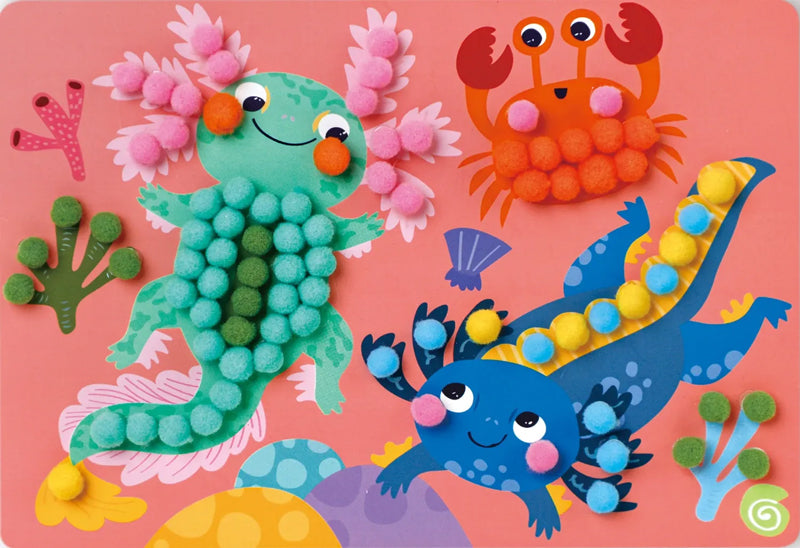 POM POM Art pompom et axolotl- dès 3 ans