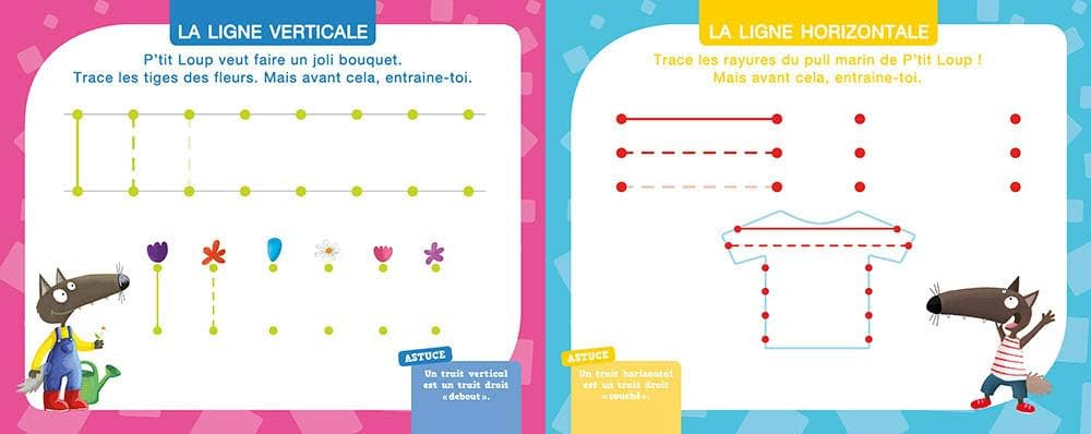 Je trace les premières formes avec P'tit Loup ! Cahiers de jeux OLF