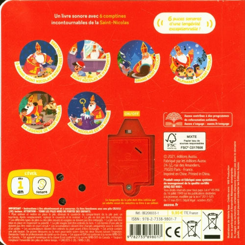 Ô Grand Saint-Nicolas - Album sonore - Comptines Saint-Nicolas Livres La family shop
