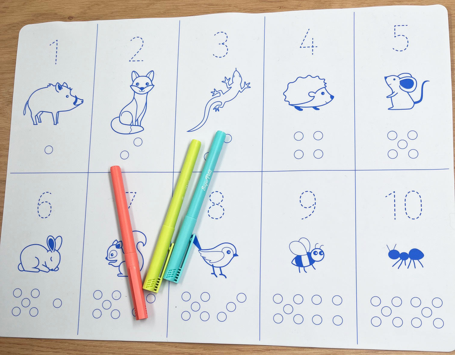 Coloriage en silicone - découvre les chiffres - Dès 4 ans Jeux & loisirs créatifs Happy clown