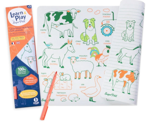 Coloriage en silicone- Les animaux de la ferme - Dès 3 ans Jeux & loisirs créatifs Happy clown