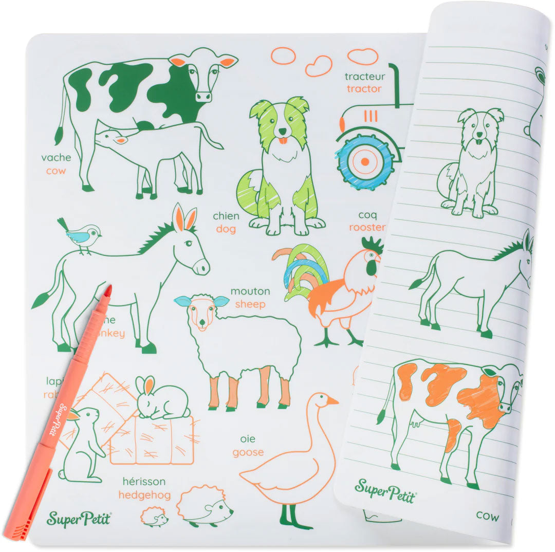 Coloriage en silicone- Les animaux de la ferme - Dès 3 ans Jeux & loisirs créatifs Happy clown
