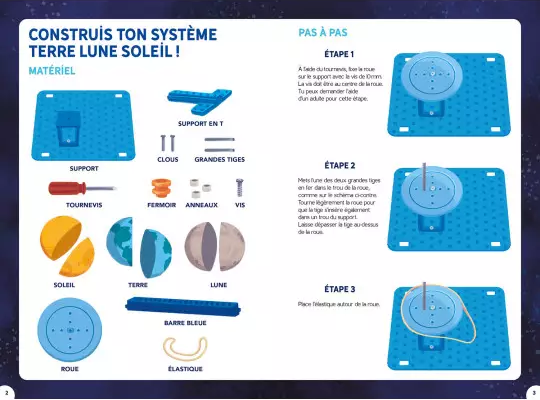 Coffret: Système Terre, lune et soleil à construire en 3D Jeux & loisirs créatifs OLF