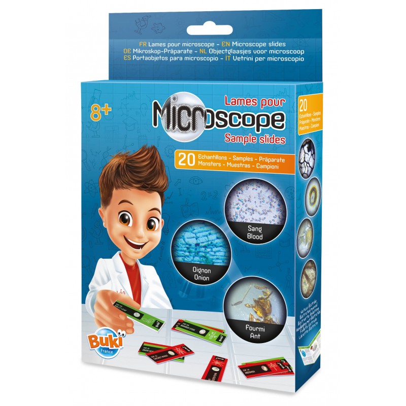 20 lames et échantillons pour microscope Jeux & loisirs créatifs Swissgames
