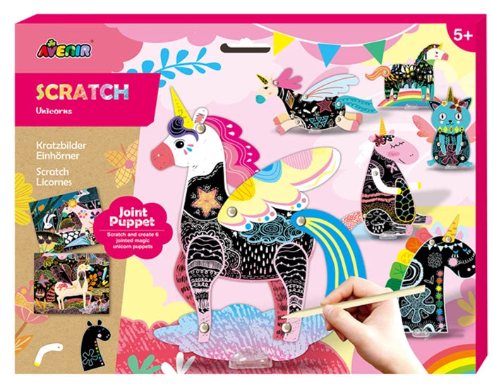 Cartes à gratter. Coffret licornes Jeux & loisirs créatifs Carletto