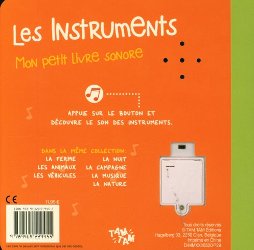 Les instruments de musique. Mon petit livre sonore Livres La family shop