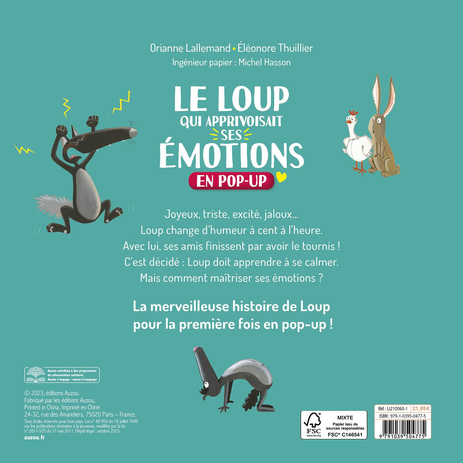 Le loup qui apprivoisait ses émotions - en pop-up Livres OLF