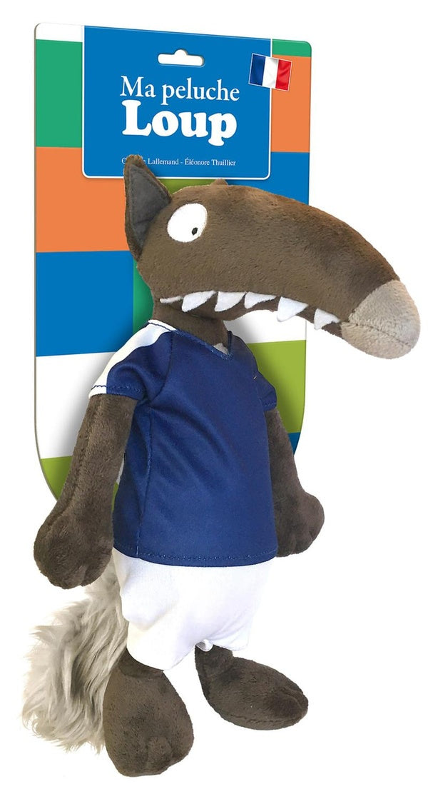Ma peluche loup Footballeur Jeux OLF