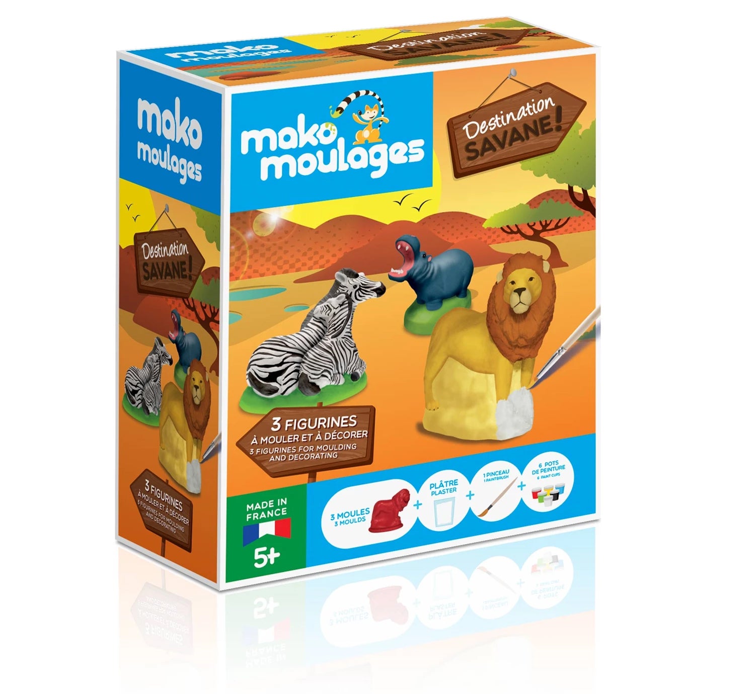 MAKO KIT 3 MOULES DESTINATION SAVANE - 3 moules Jeux & loisirs créatifs Interplay - Swissgames