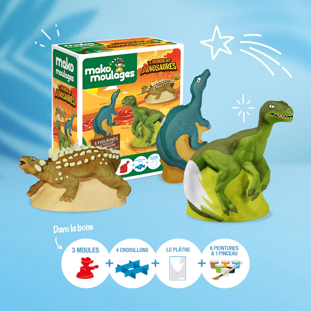 MAKO KIT 3 MOULES LE MONDE DES DINOSAURES Jeux & loisirs créatifs Swissgames