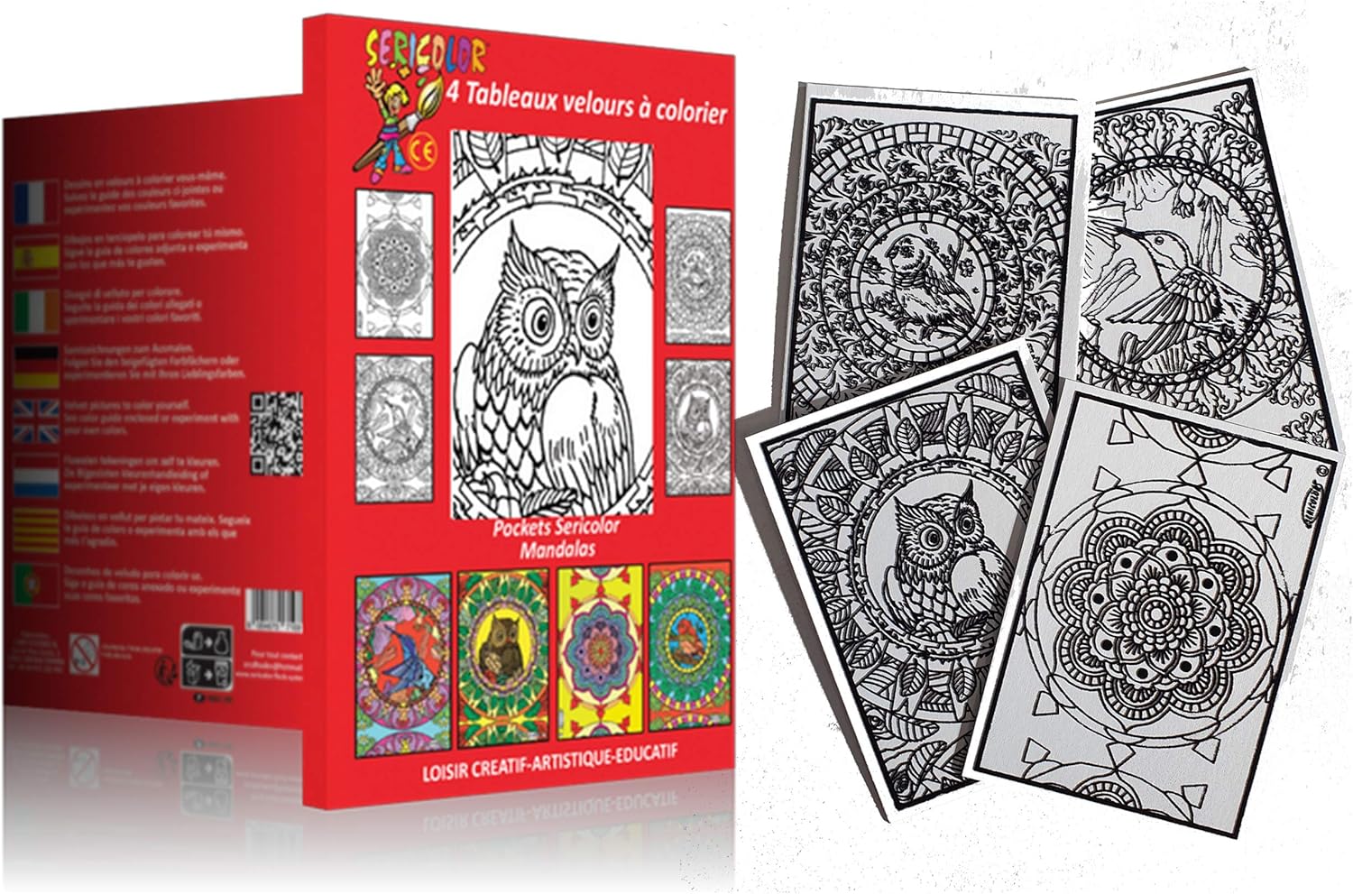 Mandalas - Tableaux de velours à colorier dès 3 ans Jeux & loisirs créatifs La family shop