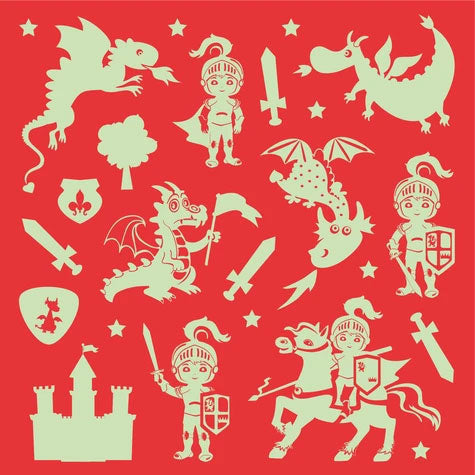 Mandalas pour enfant : dragons et chevaliers - Avec des stickers qui brillent la nuit. Jeux & loisirs créatifs OLF