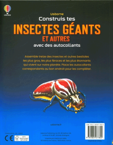 Construit tes insectes géants et autres avec une maquette et des autocollants