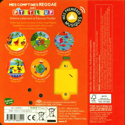Mes comptines animée : mes comptines reggae avec P'tit Loup Livres OLF