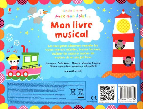 Mon livre musical - Avec mon doigt Livres La family shop