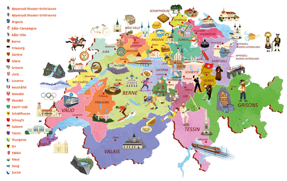 Mon très grand atlas de Suisse - Dès 6 ans Livres OLF