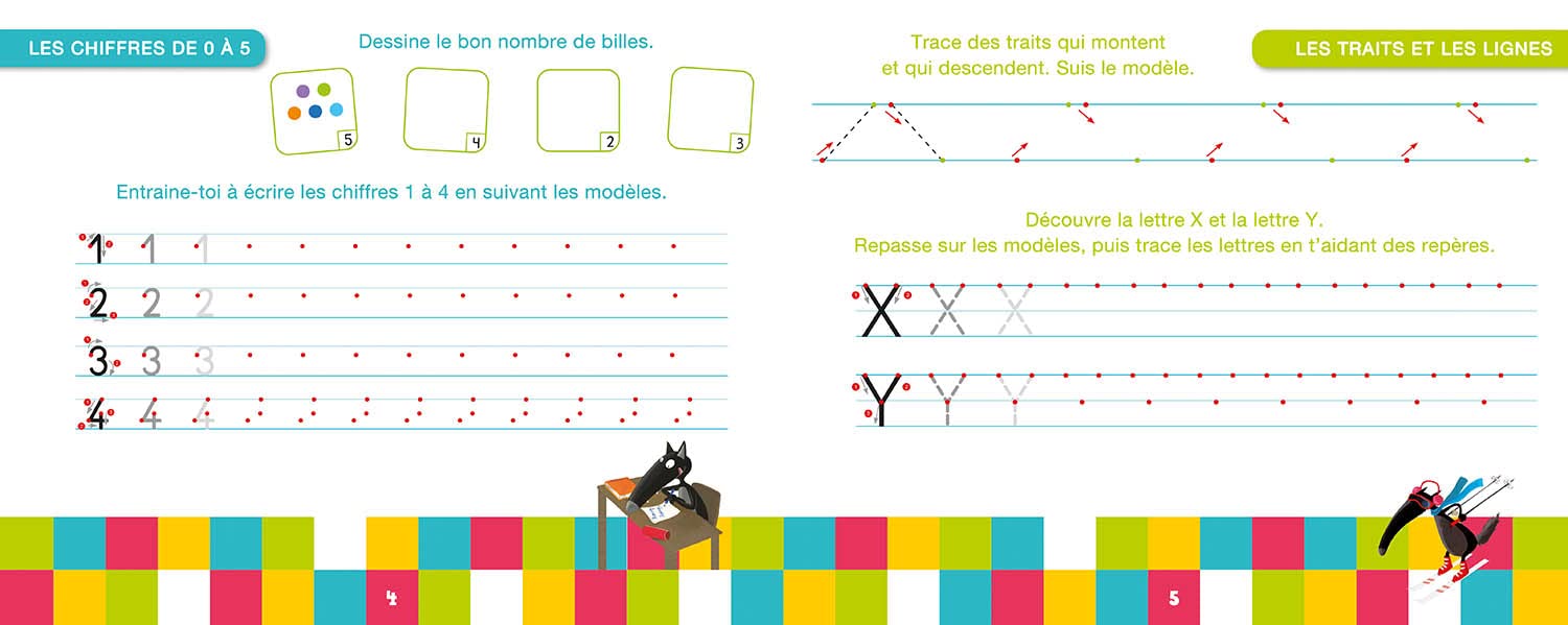 Mon année 1P (moyenne section) avec Loup - livre-ardoise Appuis scolaires, Cahiers de jeux OLF