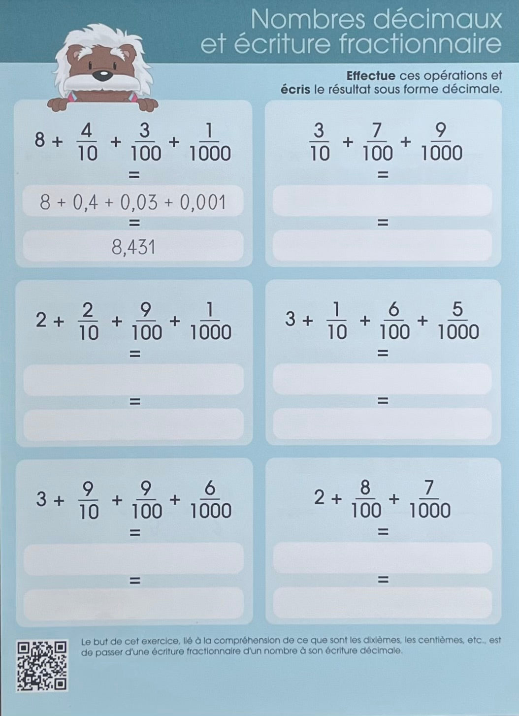 Maths. Exercices avec la pédagogie de Singapour - 7ème primaire - 10 ans Montessori & Steiner OLF