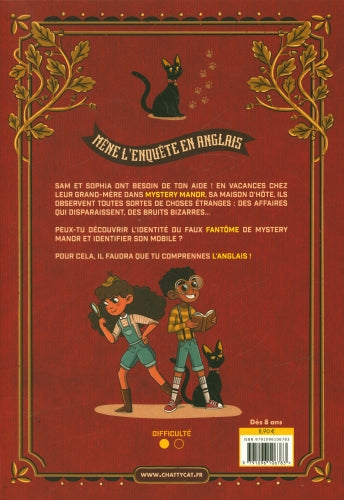 Mystery Manor - textes en français et anglais Cahiers de jeux La family shop