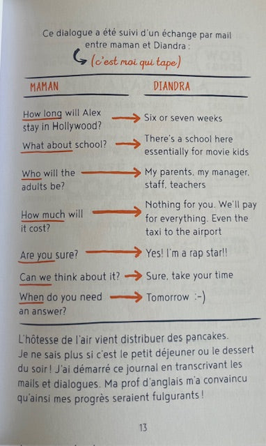 A2 - 8-9P - Nouvelle Star in Hollywood - Alex's Journal. Texte en français et anglais Livres OLF