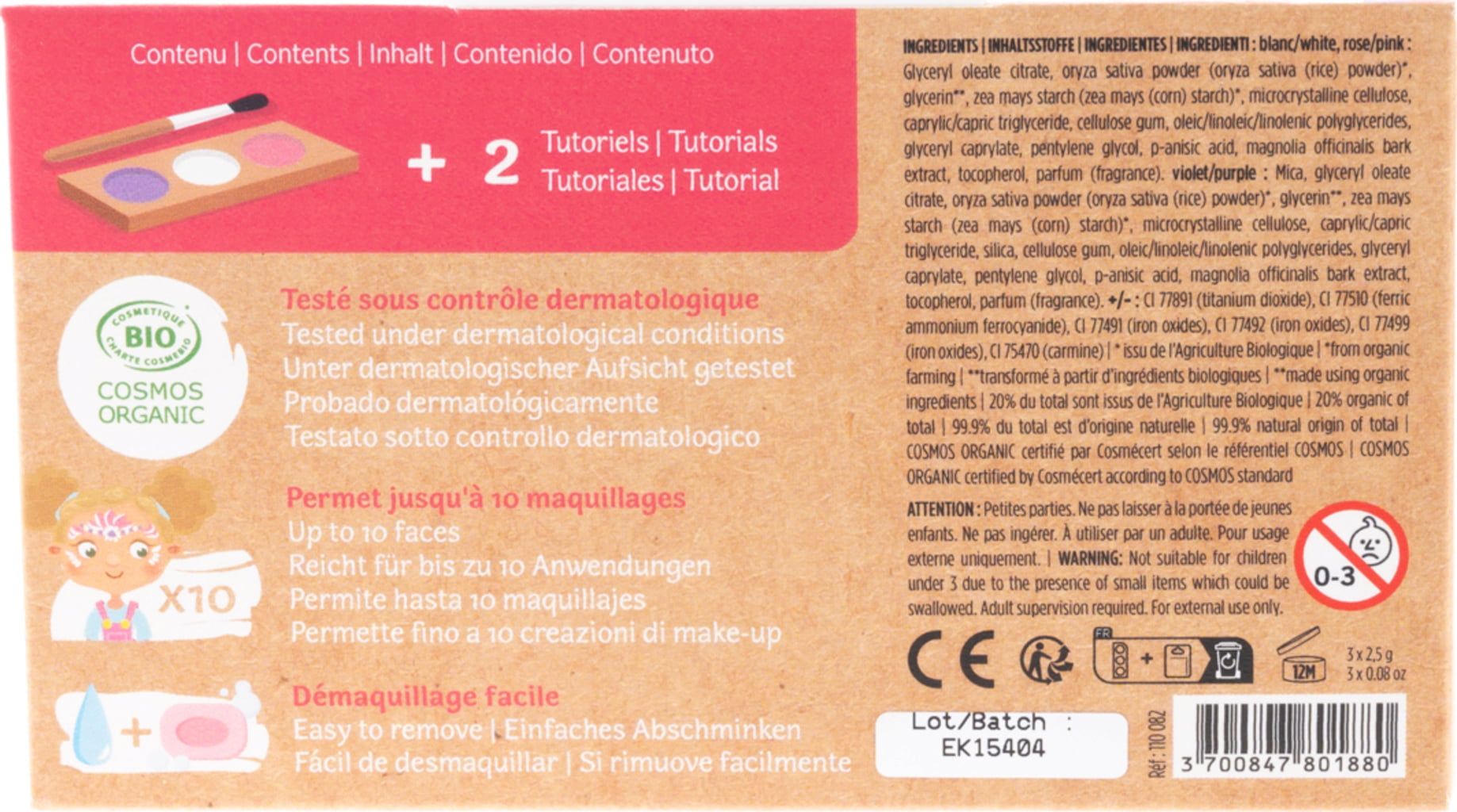 Kit maquillage Visage Fée et Papillon Jeux & loisirs créatifs Happy clown