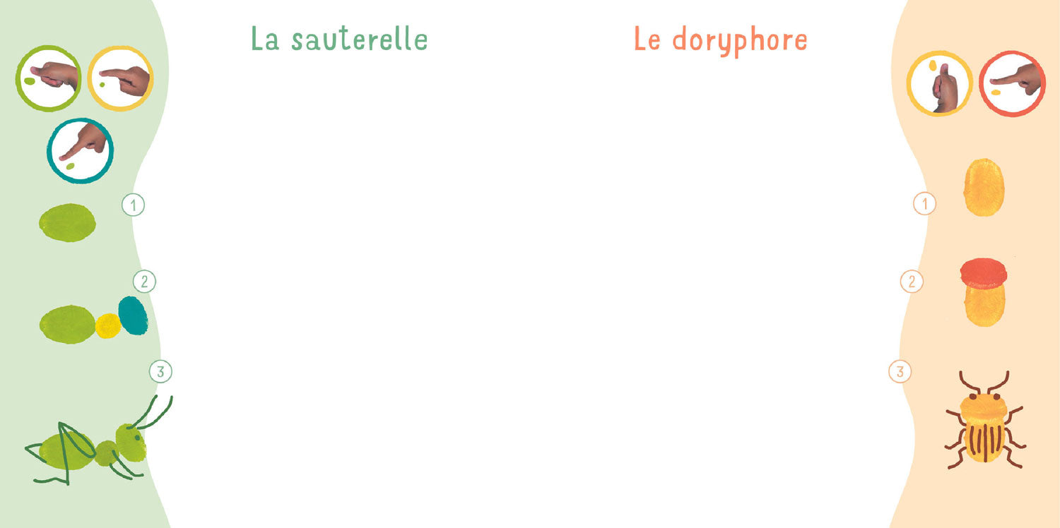 Je peins avec mes doigts les animaux de la ferme Livres La family shop