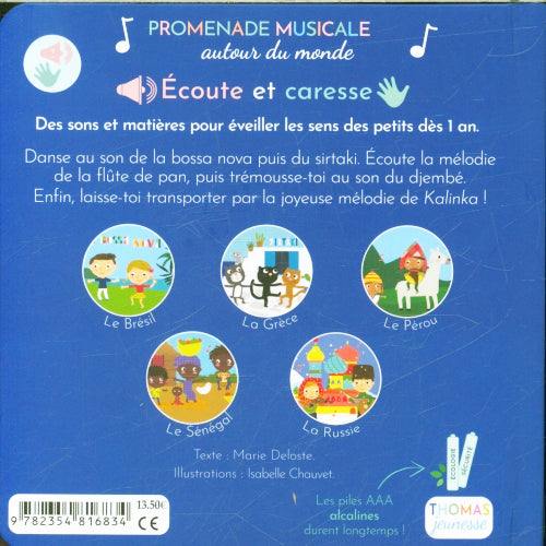 Promenade musicale autour du monde - livre sonore Livres Dilisco - OLF