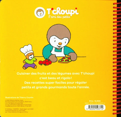 T'CHOUPI : mes recettes fruits et légumes - 23 recettes super simples - Enfant dès 3 ans Livres OLF