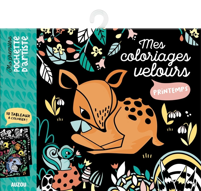 Printemps - 10 Tableaux de velours à colorier dès 3 ans Jeux & loisirs créatifs Auzou - OLF