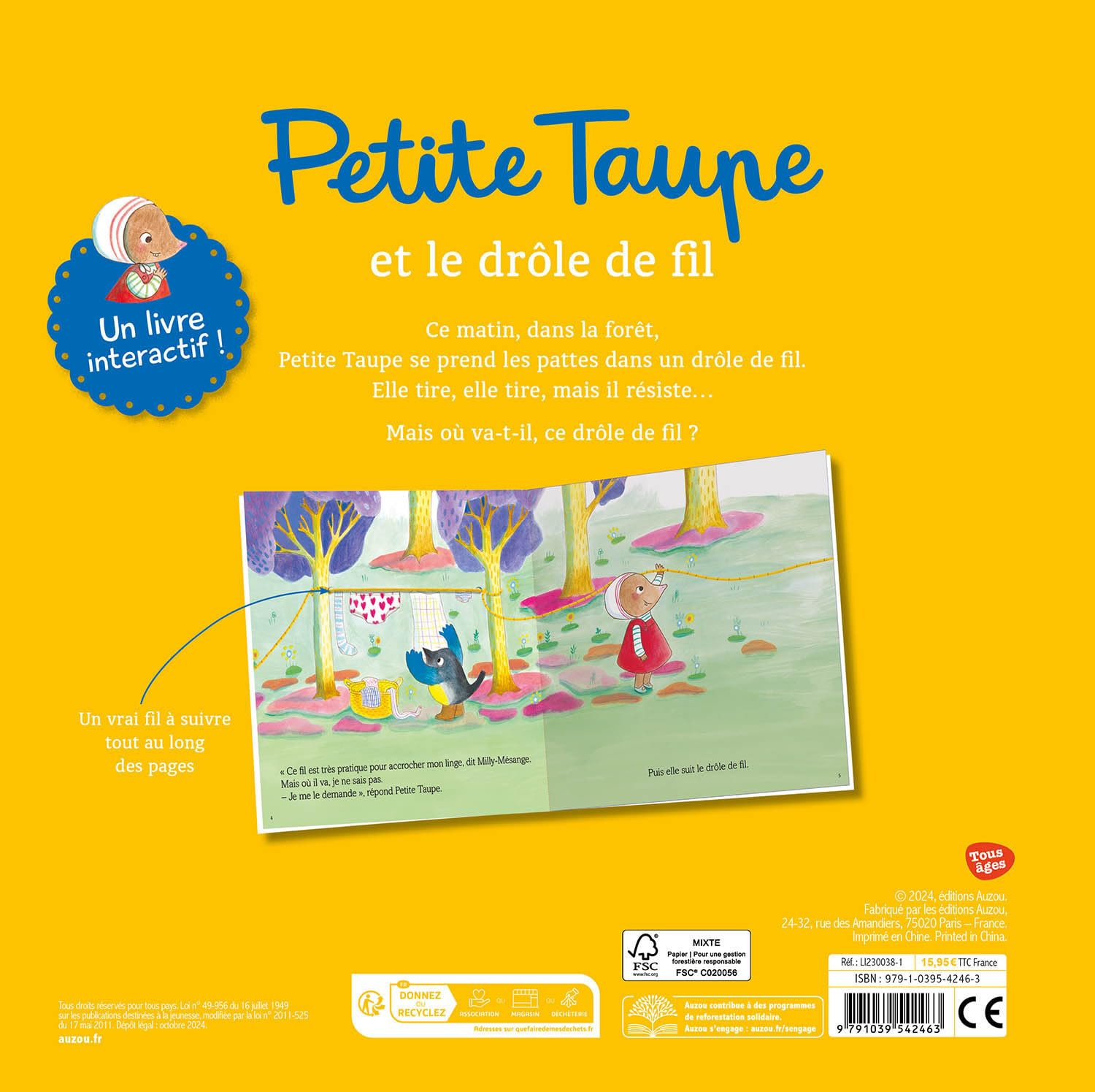 Petite taupe et le drôle de fil - livre interactif Livres OLF