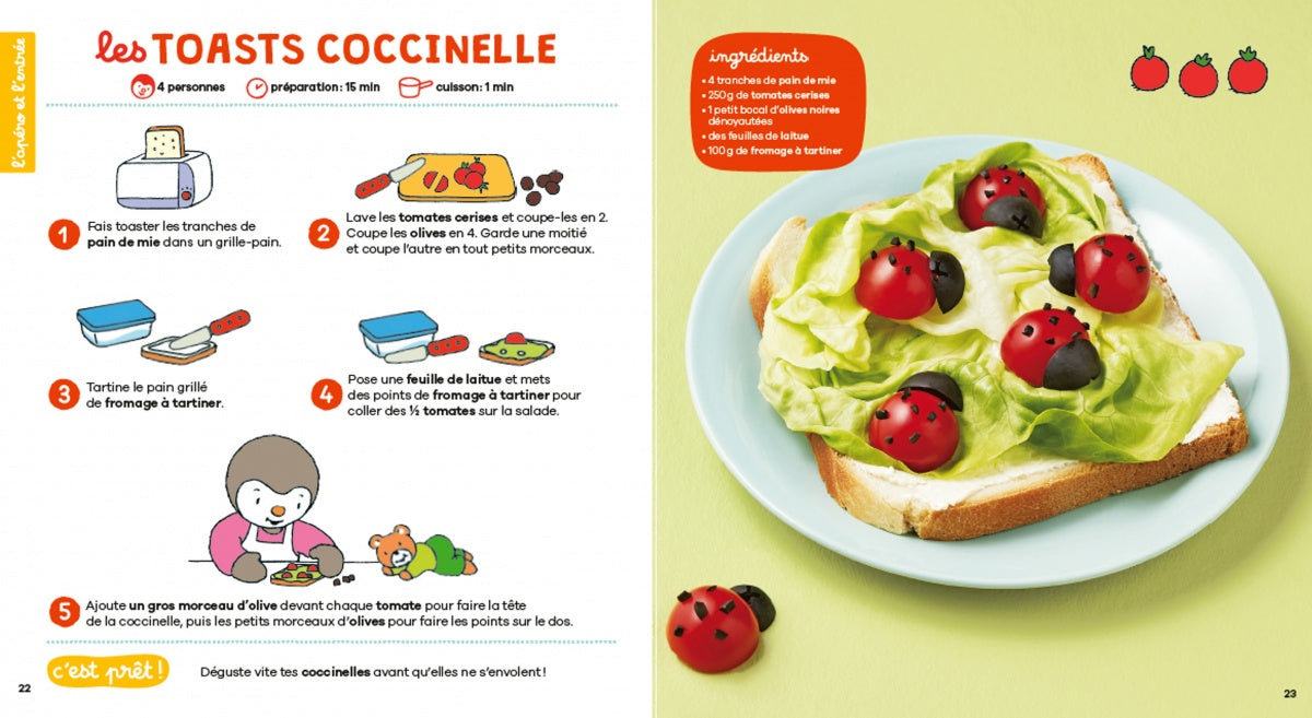 T'CHOUPI : Mon grand livre de cuisine - 70 recettes super simples - Enfant dès 3 ans Livres OLF