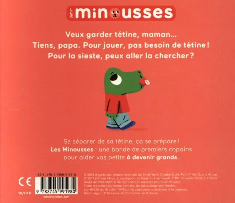 Plus de tétine - Les minimousses - Livre enfant sur la tétine Livres OLF