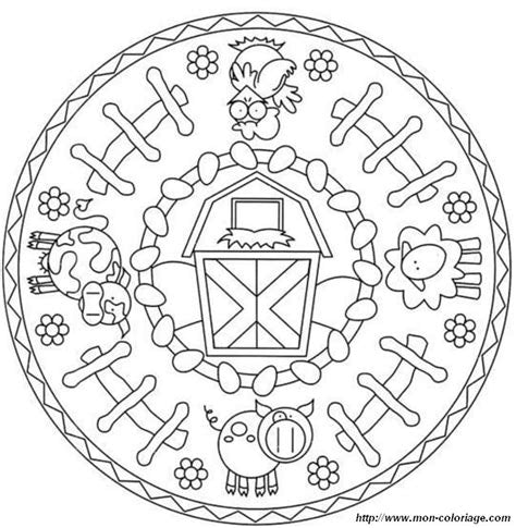 Mandalas pour enfant à colorier: 4 ans et +: la ferme Jeux & loisirs créatifs OLF