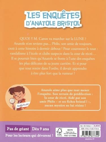 Les enquêtes d'anatole bristol T.11 : Anatole contre la rumeur. 7-8 et 9P Livres OLF