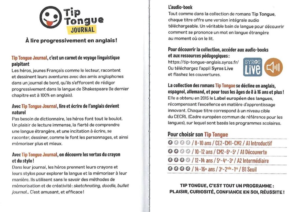 A1 - 7P - Moi, détective in London - Le journal de Jeanne - Texte en français et anglais Livres OLF