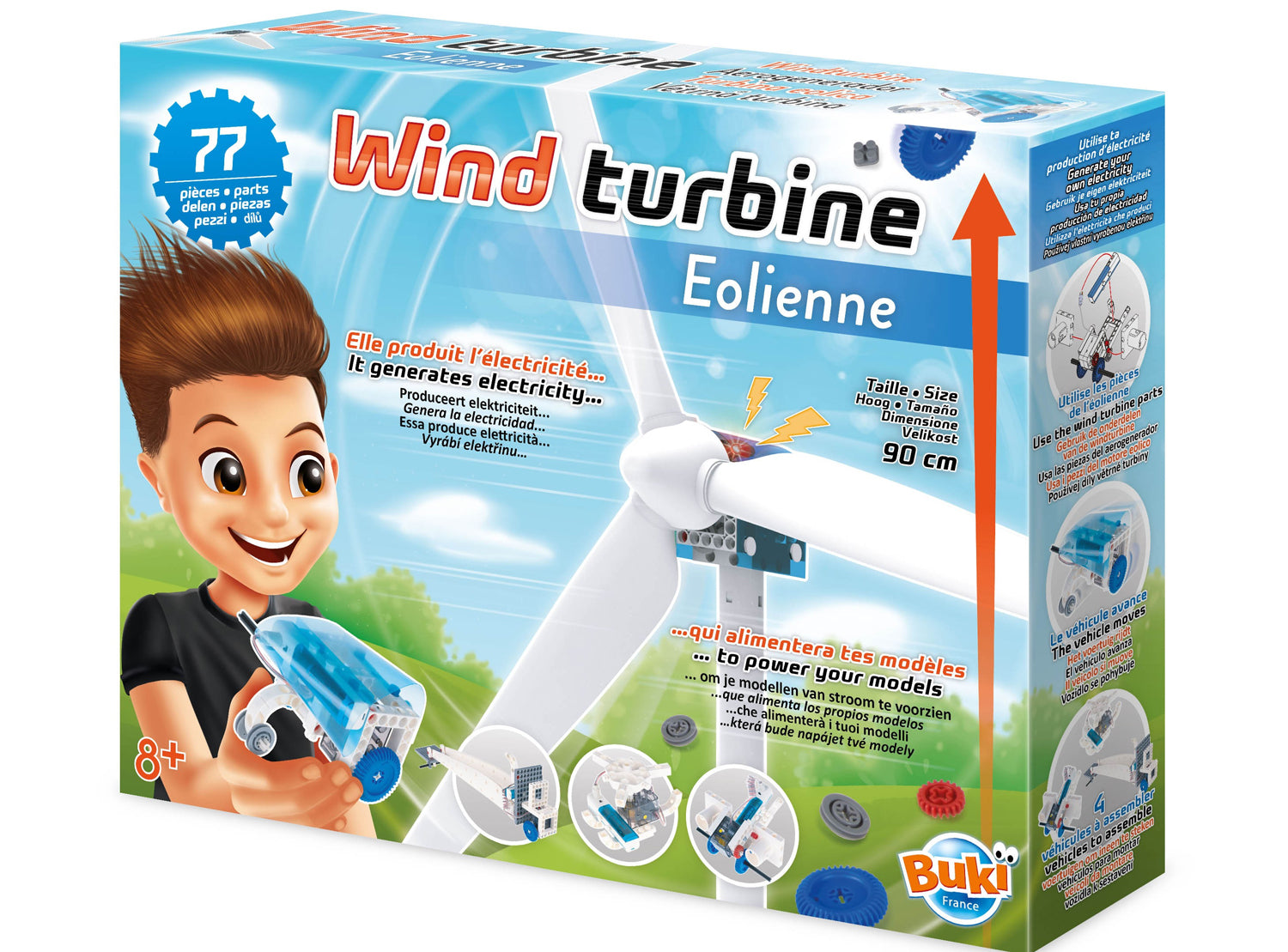 Kit de construction éolienne - Pour petits scientifiques dès 8 ans - Windrad-Baukasten - Für kleine Forscher ab 8 Jahren Jeux & loisirs créatifs Swissgames
