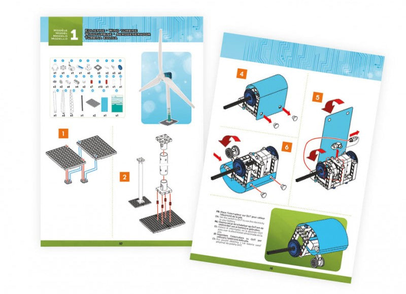 Kit de construction éolienne - Pour petits scientifiques dès 8 ans - Windrad-Baukasten - Für kleine Forscher ab 8 Jahren Jeux & loisirs créatifs Swissgames