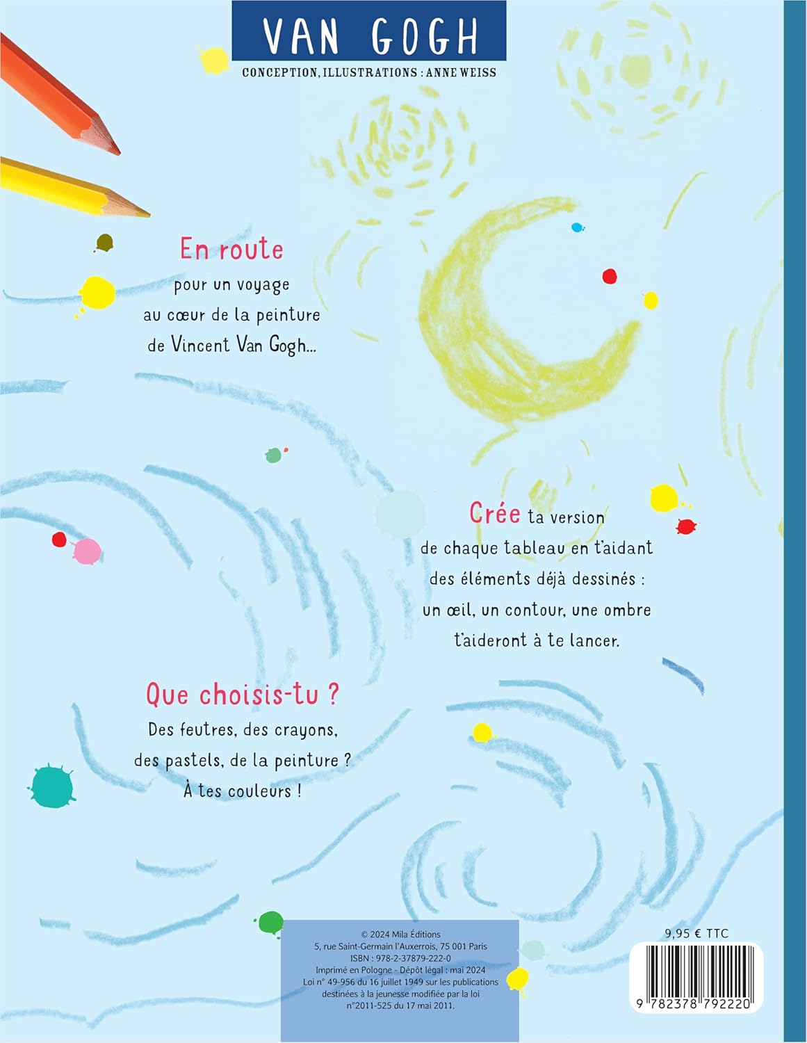 Van Gogh - L'art à colorier Livres Dilisco - OLF