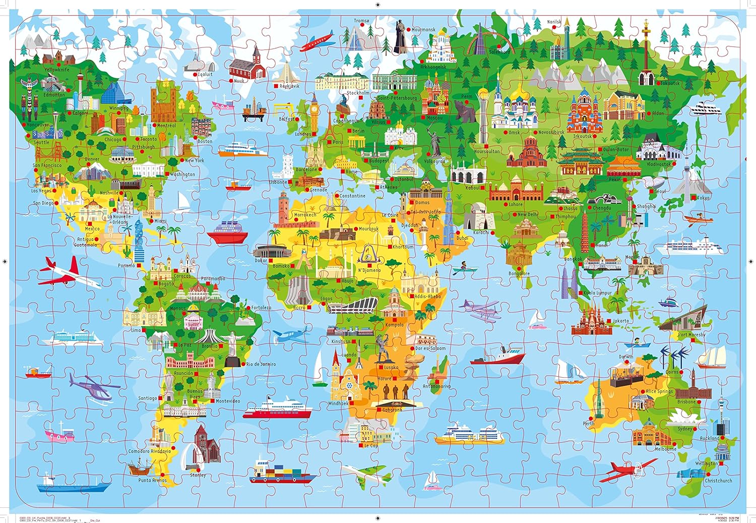 Les villes du monde - Coffret livre et puzzle Jeux & loisirs créatifs OLF