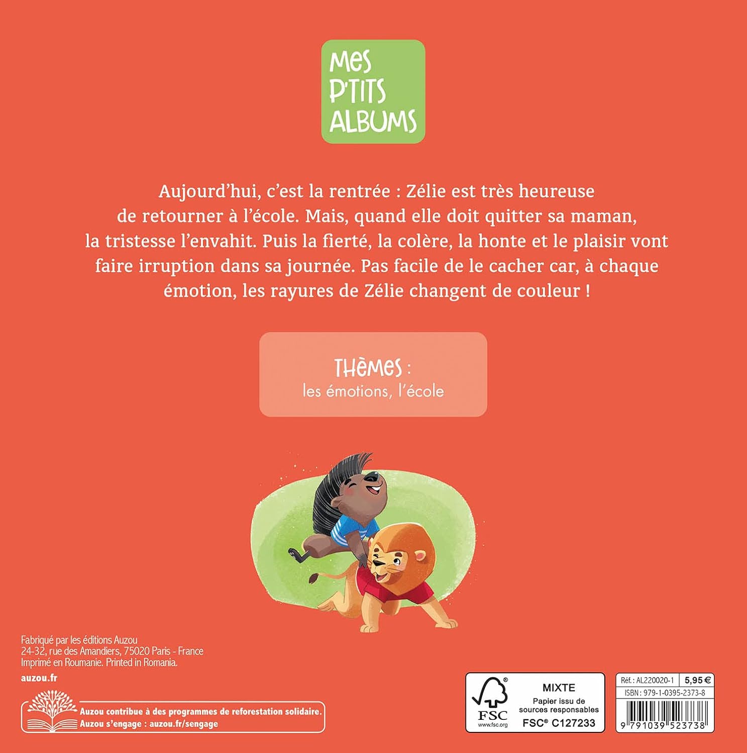 Zélie et les émotions de la rentrée Livres OLF