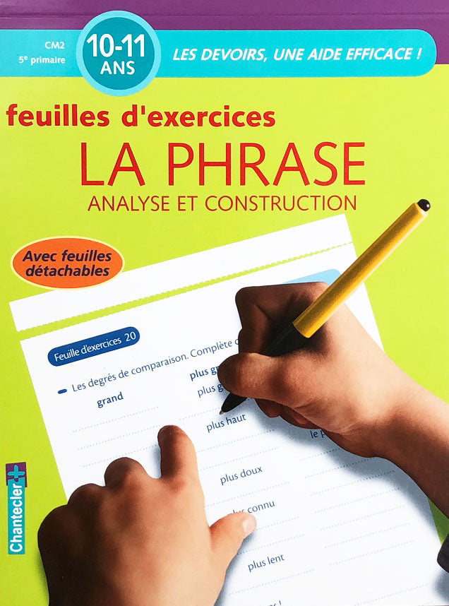 10 -11 ans - La phrase et grammaire - 7P-8P harmos. Appuis scolaires OLF