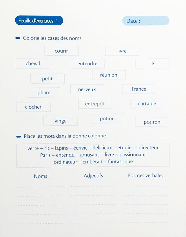 10 -11 ans - La phrase et grammaire - 7P-8P harmos. Appuis scolaires OLF