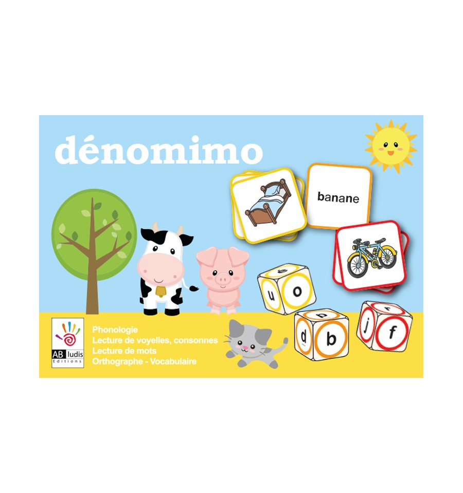 Dénomimo 1 - Jeu de dés et de cartes de français Jeux & loisirs créatifs La family shop