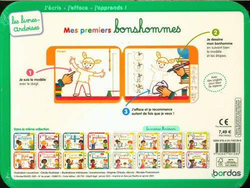 Mes premiers bonhommes dès 3 ans : j'écris, j'efface, j'apprends ! Cahiers de jeux OLF