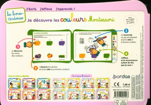 Je découvre les couleurs Montessori : j'écris, j'efface, j'apprends ! Montessori & Steiner OLF