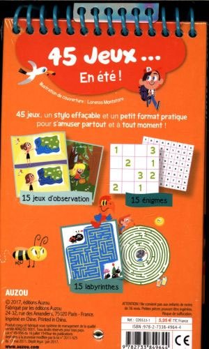 45 jeux en été ! Cahiers de jeux OLF