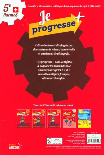 5ème HarmoS - Je progresse en calcul mental et problèmes Appuis scolaires La family shop